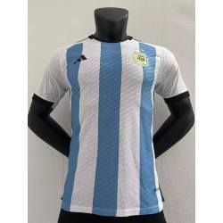 Entrega 2-4 días - ARGENTINA MUNDIAL 2 ESTRELLAS VERSION JUGADOR Primera Equipación Camiseta, Talla L, MESSI 10