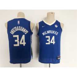 MILWAKEE con nombre ANTETOKOUNMPO y numero 34 Entrega 2-4 días Camiseta Basket, Talla S de niño 7-9 años.