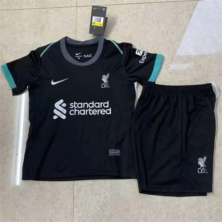 LIVERPOOL FILTRACION Segunda Equipación 2024-2025, conjunto completo niños