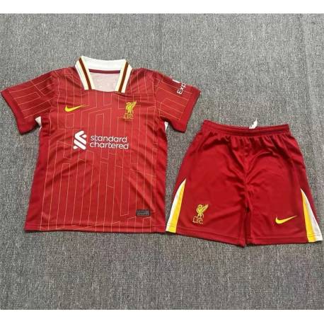 LIVERPOOL FILTRACION Primera Equipación 2024-2025, conjunto completo niños