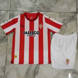 Entrega 2-4 días SPORTING DE GIJON Primera Equipación, Talla 20 - conjunto completo niños. SIN NOMBRE NI NUMERO
