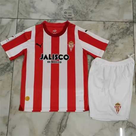 Entrega 2-4 días SPORTING DE GIJON Primera Equipación, Talla 20 - conjunto completo niños. SIN NOMBRE NI NUMERO