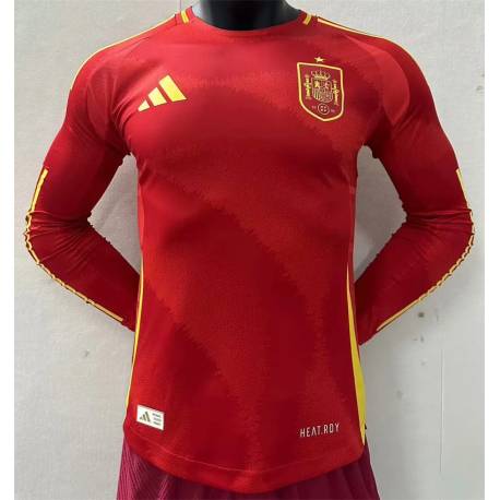 Camiseta Manga Larga España Seleccion VERSION JUGADOR Primera Equipación 2024 EUROCOPA