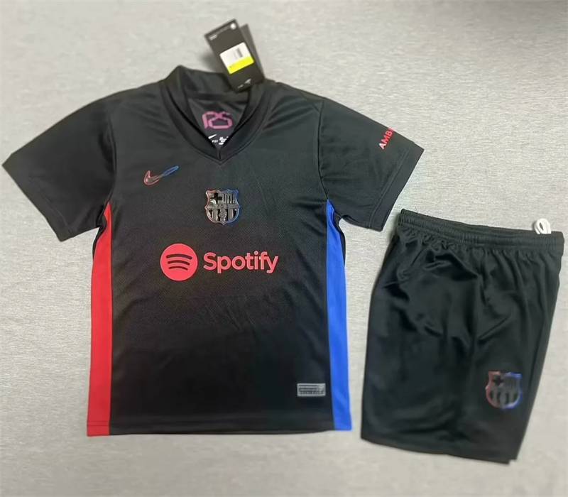 Conjunto de ninos Barcelona segunda equipacion 24 25