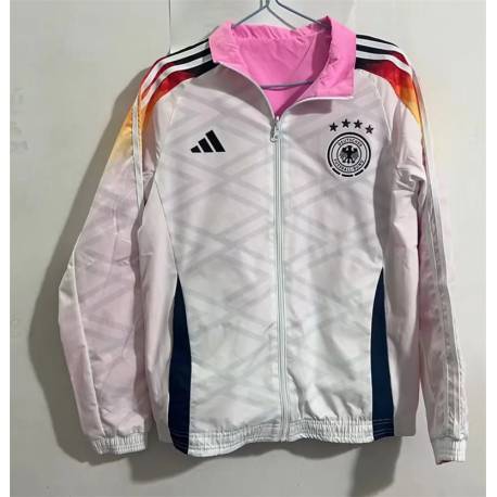 Chaqueta Cortavientos Reversible ALEMANIA 2024 - 2025 cremallera completa.