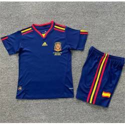 ESPAÑA Retro Segunda Equipación 2010 poco stock, conjunto completo niños