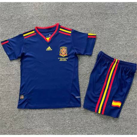 ESPAÑA Retro Segunda Equipación 2010 poco stock, conjunto completo niños